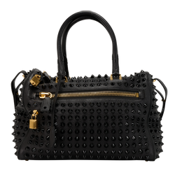 Studded Boston Bag, Leather, Black, MII, DB/CL/S/L/K, 3*